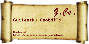 Gyileszku Csobád névjegykártya